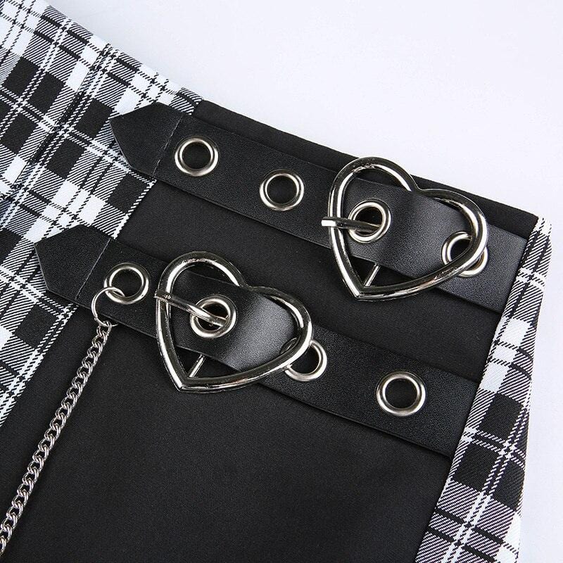 Crime Love Plaid Mini Skirt