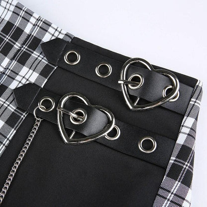 Crime Love Plaid Mini Skirt