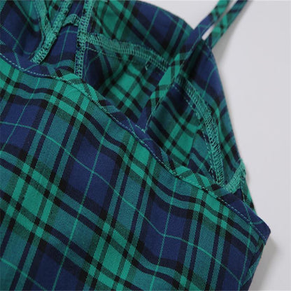 Yendy Plaid Mini Dress