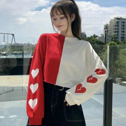 Double Trouble Heart Sweater
