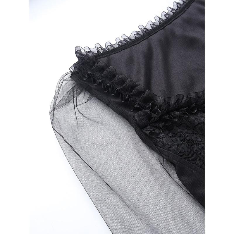 Dark Fairy Lace Crop Top