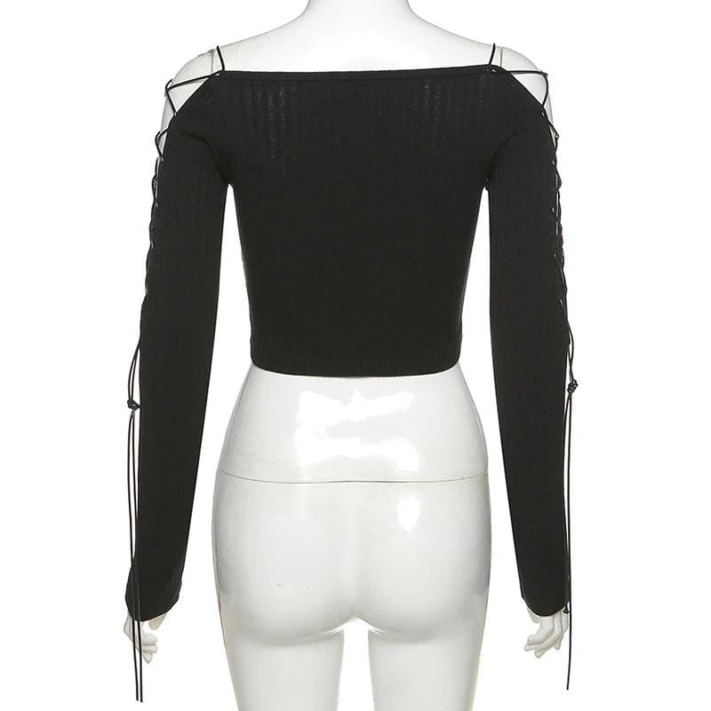 Gothic Bodycon Crop Top