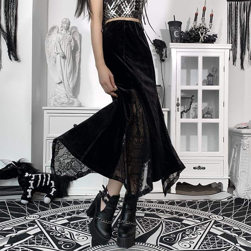 Victoria Velvet Long Skirt