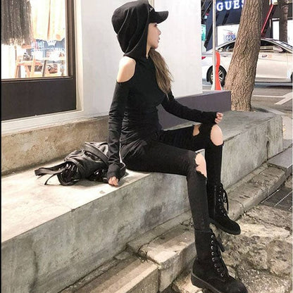 Expos¨¦e Cold Shoulder Hoodie