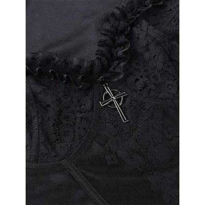 Dark Fairy Lace Crop Top