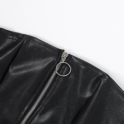 Bad Omen Leather Tube Dress