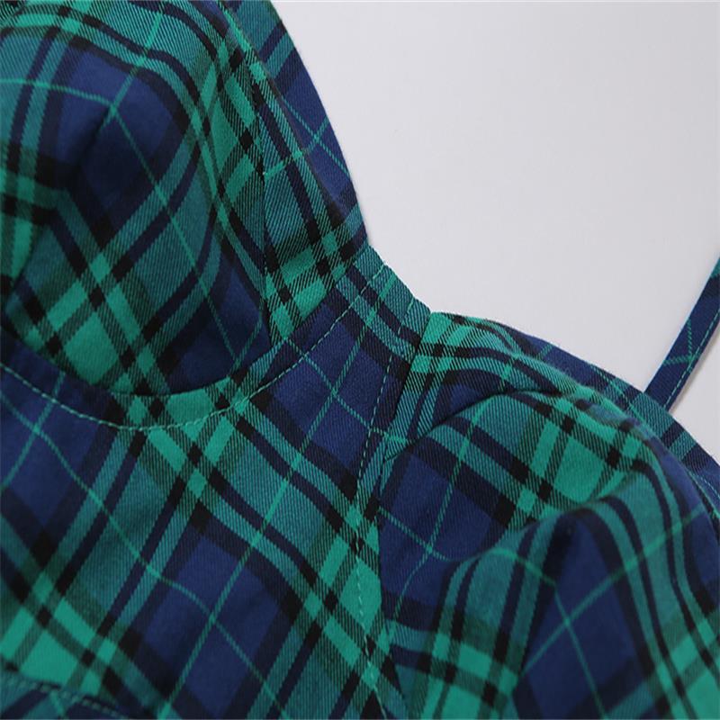 Yendy Plaid Mini Dress