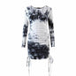 Dyed Double Drawstring Mini Dress