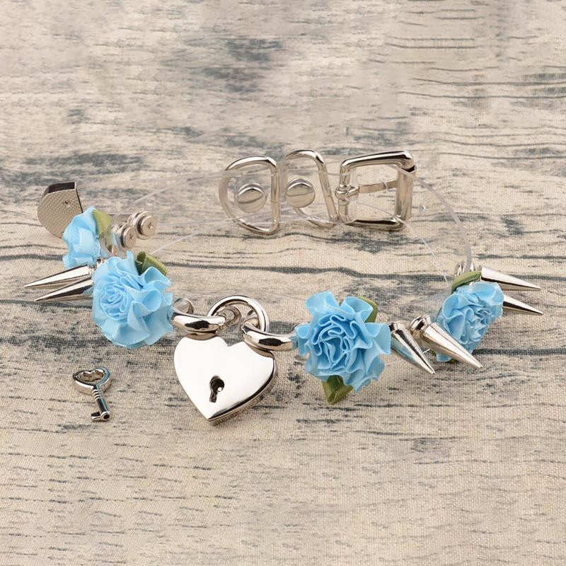 Lolita Floral Heart Lock Choker