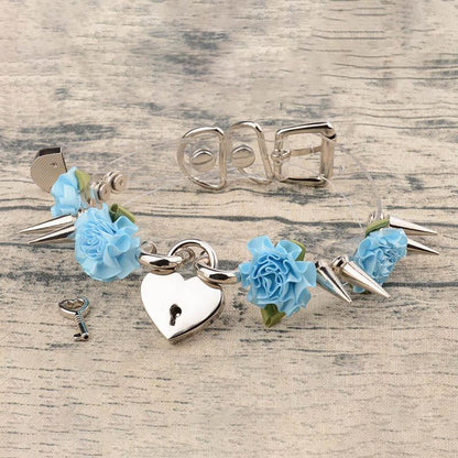 Lolita Floral Heart Lock Choker