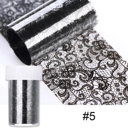Black Lace Fashion Nail Stickers