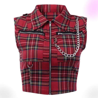 Adreana Vest Zipper Top