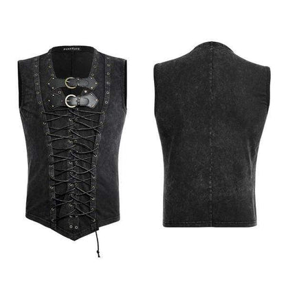 Steampunk Front Strap Vest  (Mens)