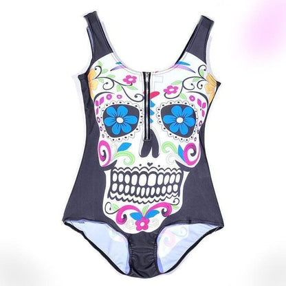Floral Skull Swimsuit