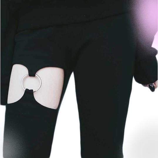 Gothic Hollow Out High Waist Pants