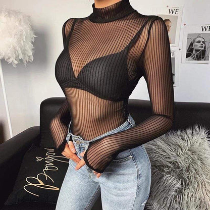 Midnight Pleaser Sexy Black Bodysuit