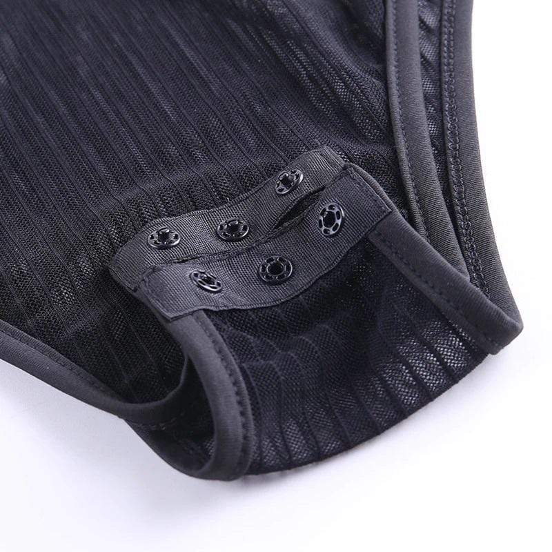 Midnight Pleaser Sexy Black Bodysuit