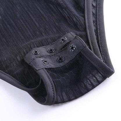 Midnight Pleaser Sexy Black Bodysuit