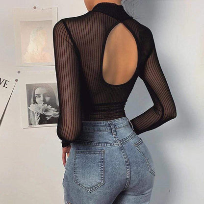 Midnight Pleaser Sexy Black Bodysuit