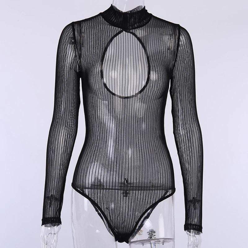 Midnight Pleaser Sexy Black Bodysuit