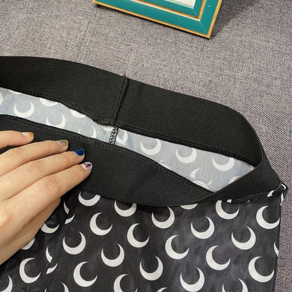Moon Prints Silk Leggings