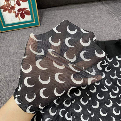 Moon Prints Silk Leggings