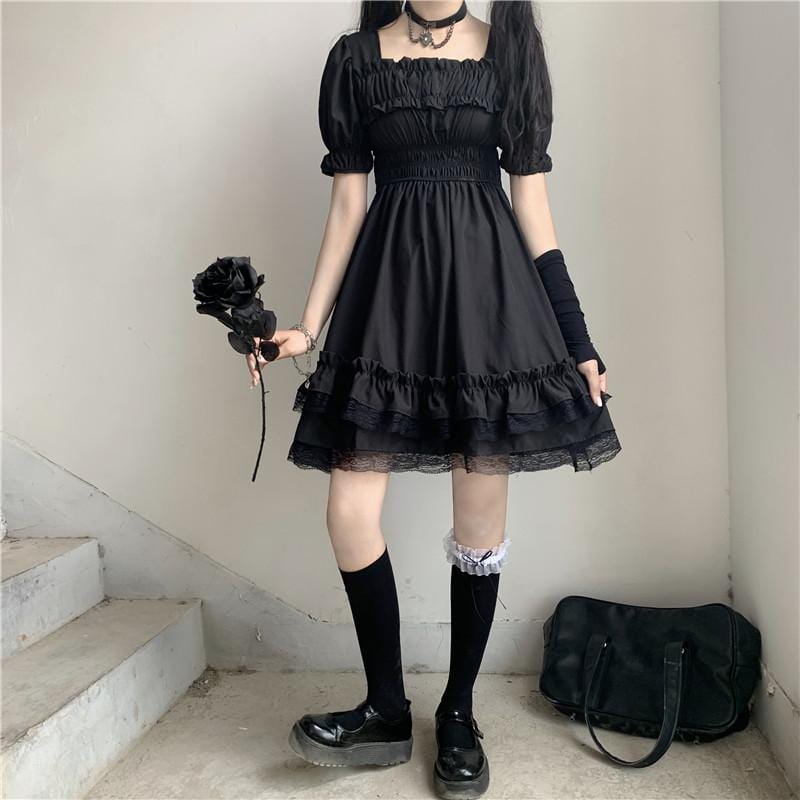 Ruffles Dark Gothic  Dress