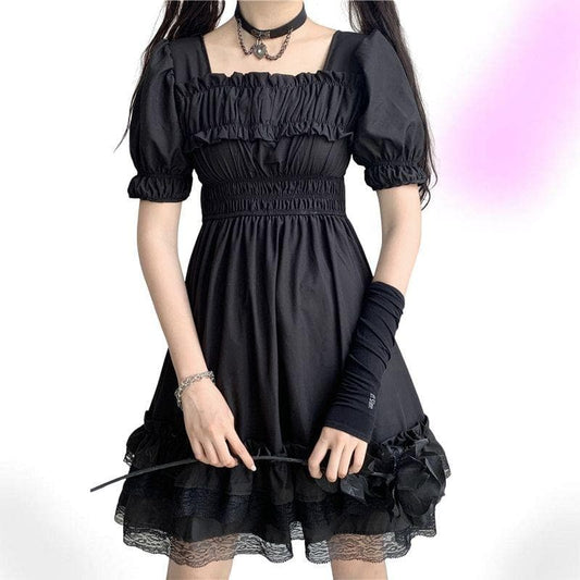 Ruffles Dark Gothic  Dress