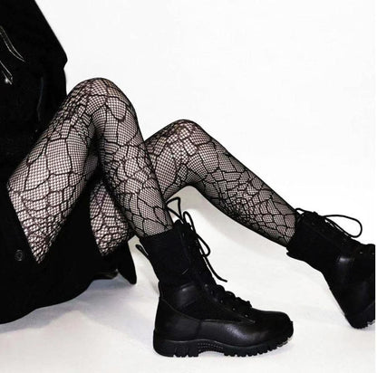 Flashy Black Gothic Tights
