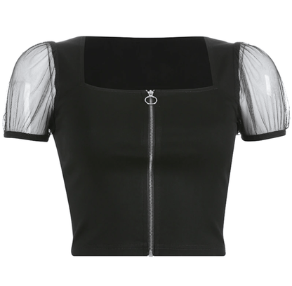 Acantha Sexy Black Crop Top