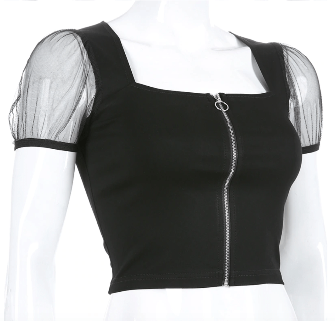 Acantha Sexy Black Crop Top