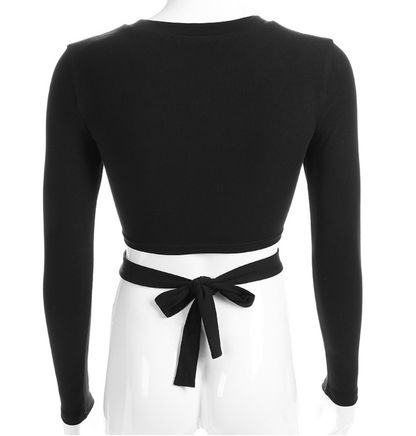 Gothic Black Crop Top