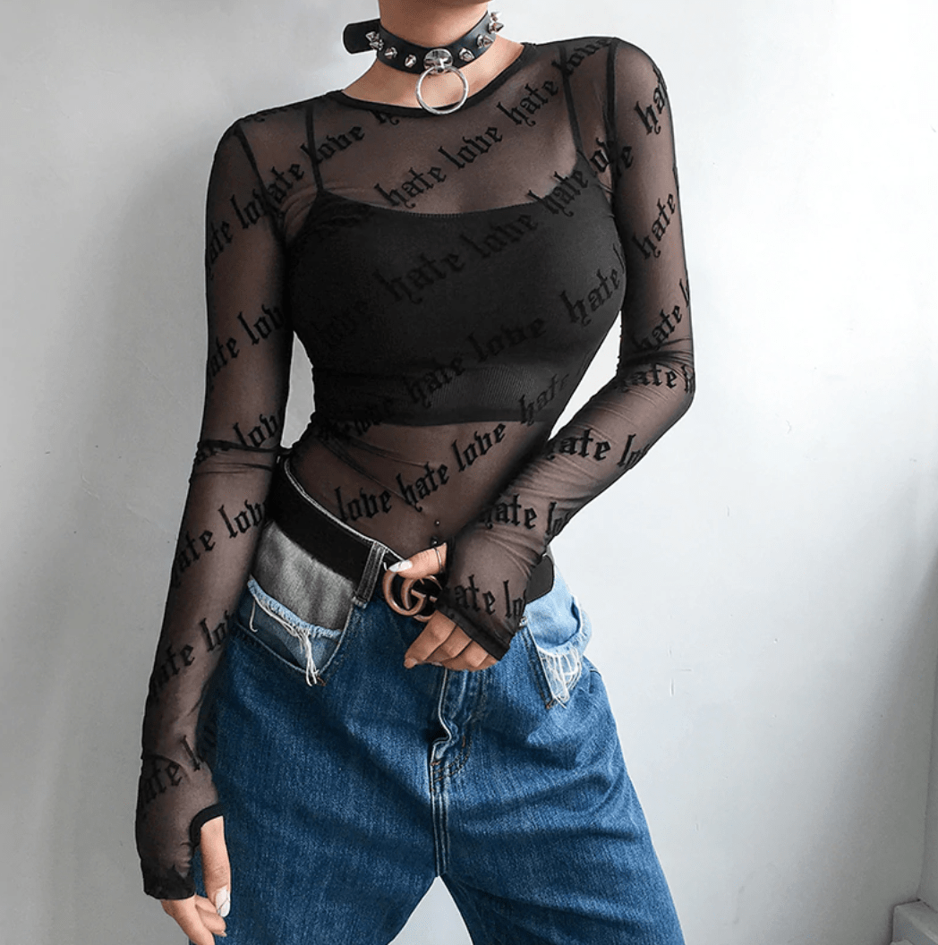 Hate-Love Mesh T-Shirt