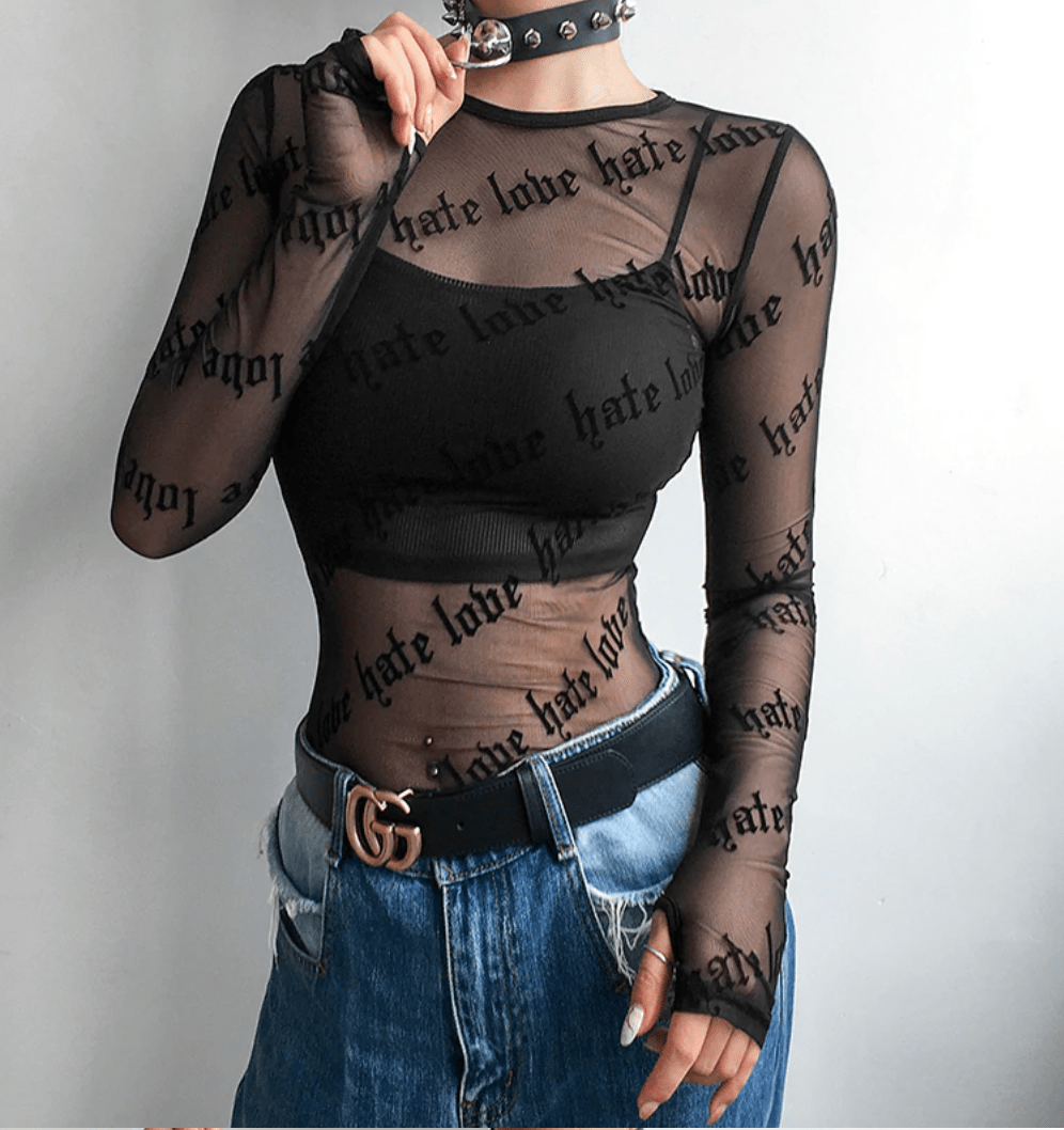 Hate-Love Mesh T-Shirt