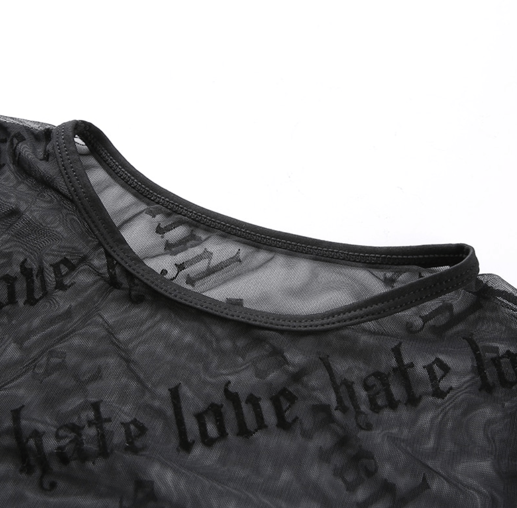 Hate-Love Mesh T-Shirt