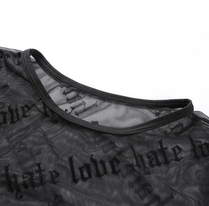 Hate-Love Mesh T-Shirt
