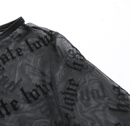 Hate-Love Mesh T-Shirt