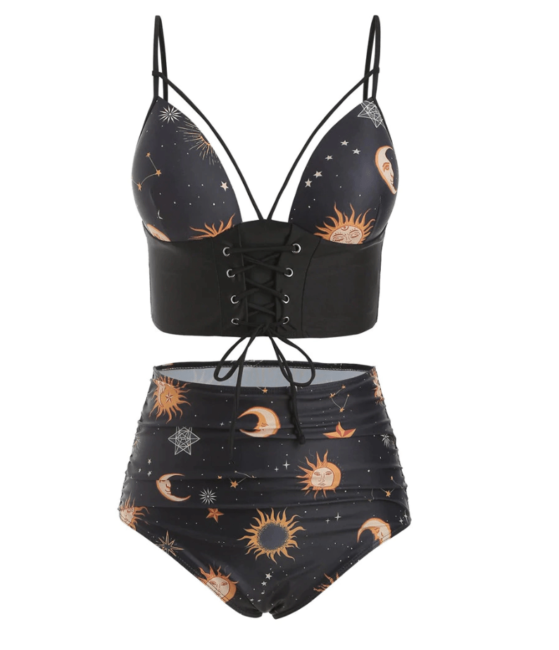 Sun & Moon Tankini Swimsuit Set