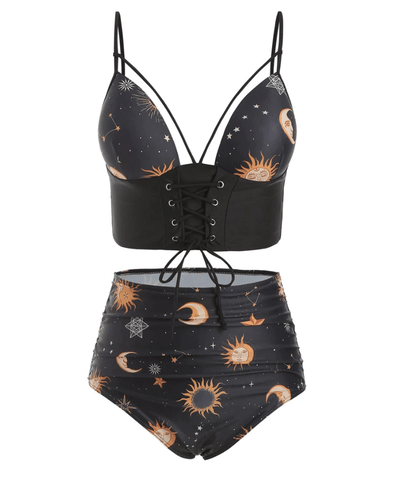 Sun & Moon Tankini Swimsuit Set