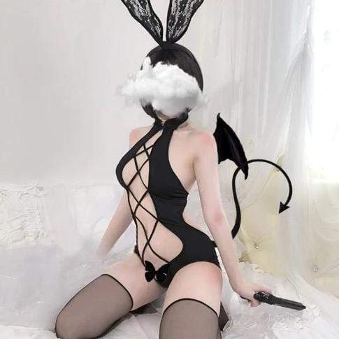 Gothic Sexy Babydoll Bodysuit