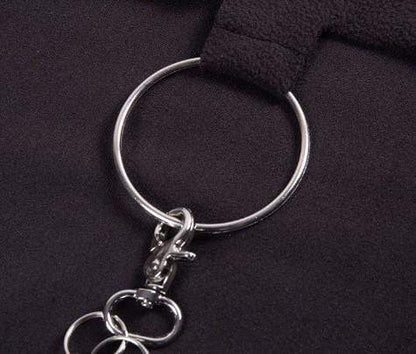 Gothic O-ring and Chain Crop Hoodie