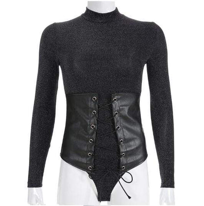 Gothic Glitter Bodysuit