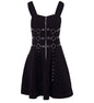 Gothic Vintage Retro Metal Chain Zipper Dress