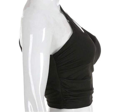 Gothic Asymmetric Crop Top
