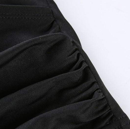 Gothic Asymmetric Crop Top