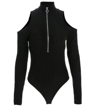 Gothic Long Sleeve Turtleneck Bodysuit