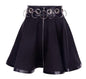 Gothic Black Iron Ring Mini Skirt