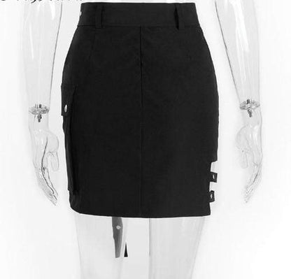Gothic Grunge Zipper Skirt