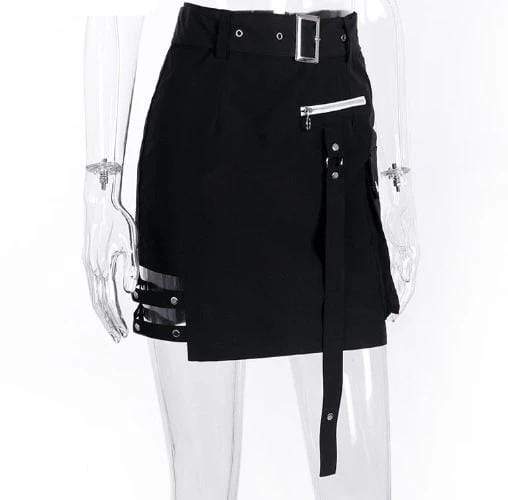 Gothic Grunge Zipper Skirt