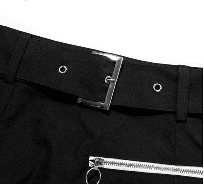 Gothic Grunge Zipper Skirt